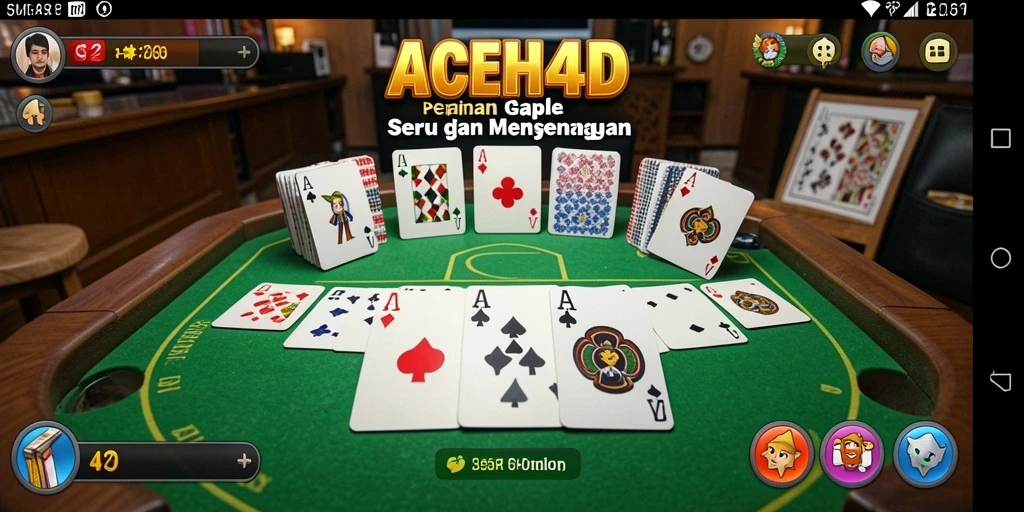 Screenshot utama ACEH4D menampilkan aksi seru permainan Gaple.