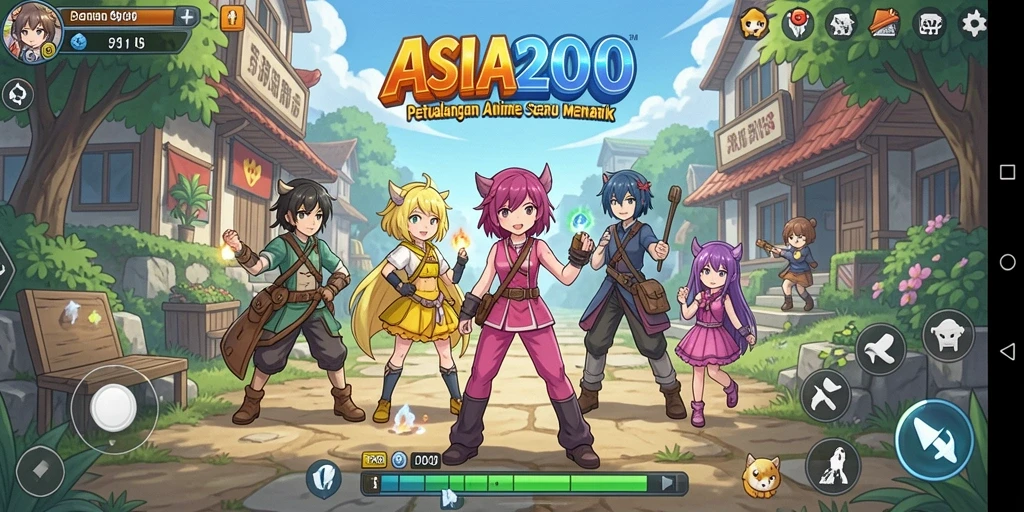 Tampilan gameplay ASIA200 yang mengasyikkan dan penuh warna.