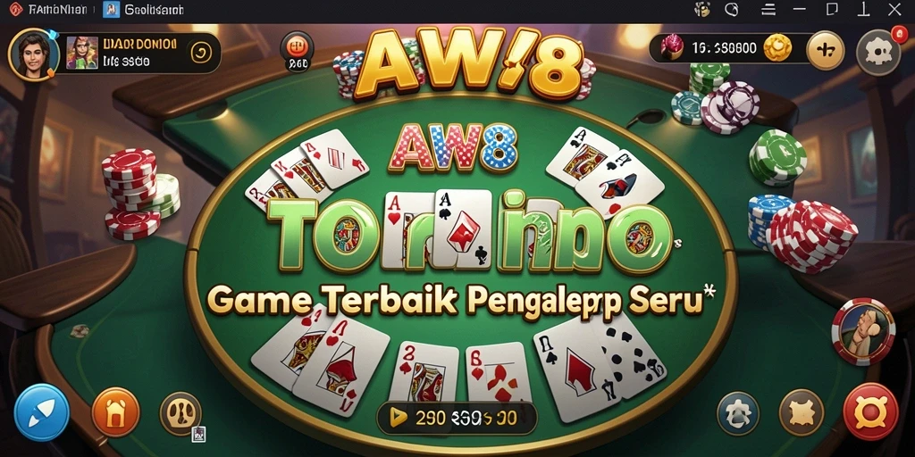 Screenshot gameplay <strong>AW8</strong> menampilkan keseruan permainan Domino yang interaktif.
