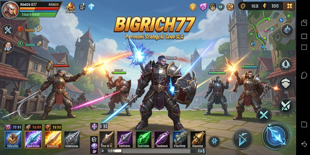 Tangkapan layar menampilkan aksi seru dalam gameplay SLG.
