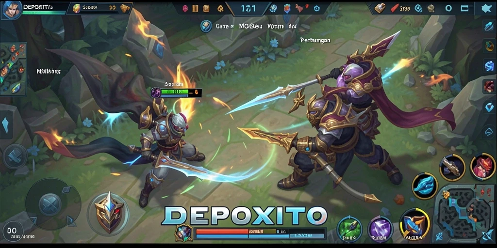 Gameplay seru DEPOXITO di arena pertempuran MOBA.