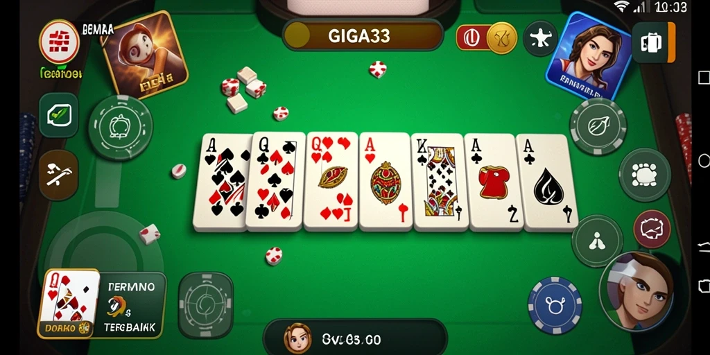 Screenshot GIGA33 menampilkan para pemain sedang menikmati permainan Domino.