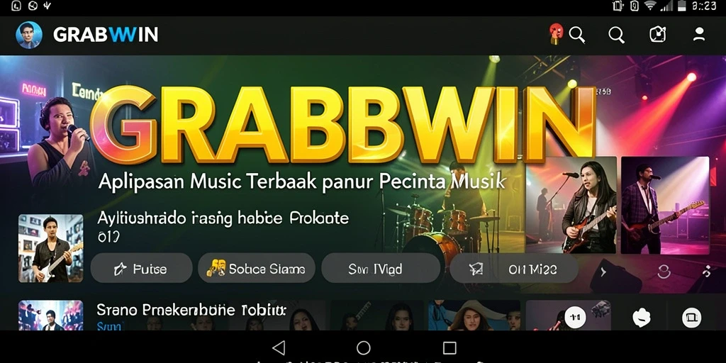 Tampilan menarik dari gameplay musik di GRABWIN.