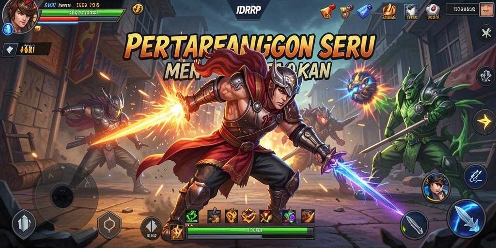 Tampilan gameplay mendebarkan dari game Fighting IDRRP.