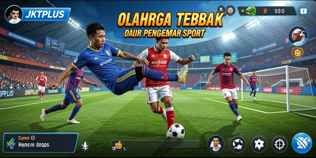 Screenshot gameplay <strong>JKTPLUS</strong> menampilkan aksi seru dalam olahraga.