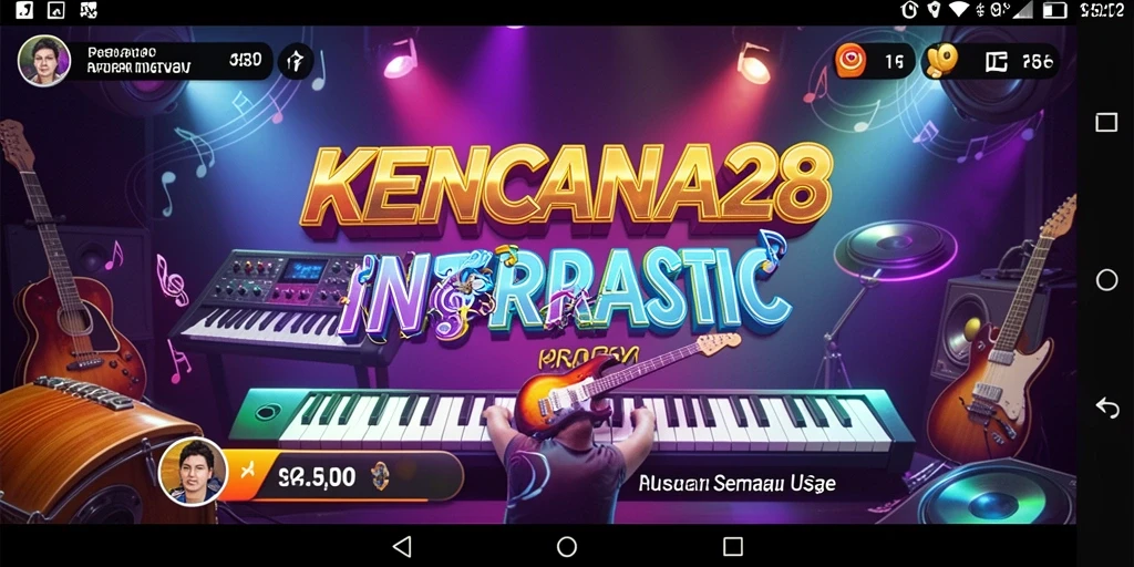 Tampilan gameplay interaktif KENCANA28 yang penuh warna dan menarik.