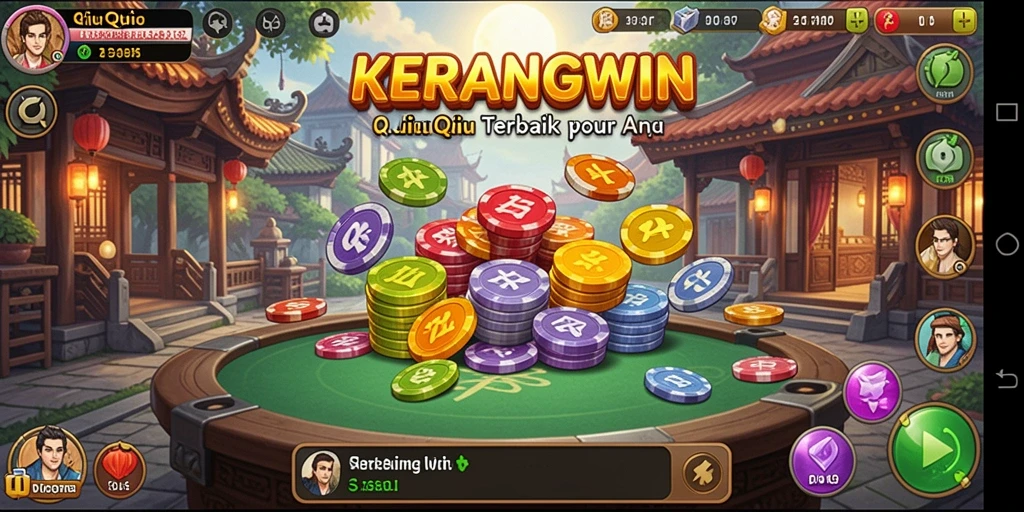 Tampilan menarik dari gameplay QiuQiu KERANGWIN.