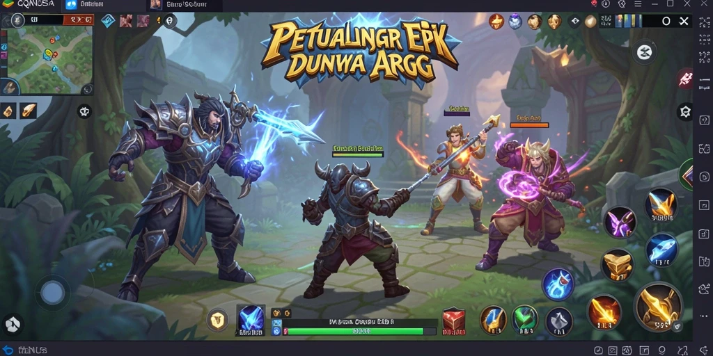 Screenshot gameplay QQNUSA menampilkan aksi seru dan pertarungan yang dinamis.