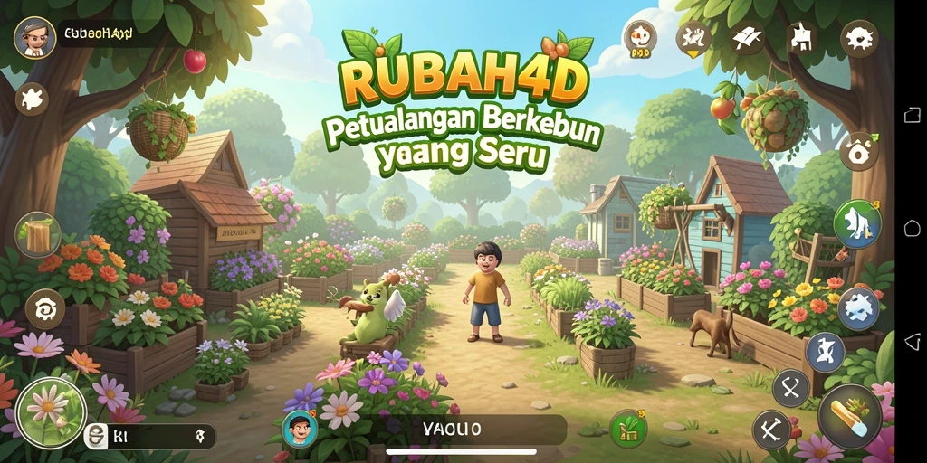 Gameplay berkebun yang seru di RUBAH4D dengan berbagai tanaman.