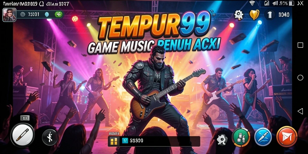 Tampilan gameplay TEMPUR99 yang seru dan penuh warna.