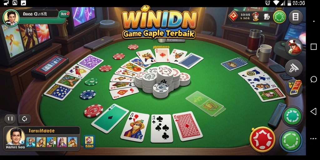 Screenshot WINIDN menunjukkan gameplay Gaple yang seru dan interaktif.